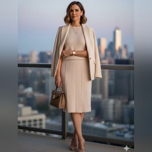 St. John Collection NWT  Bright White Wool Blend Knit Skirt - Size 2